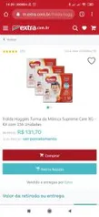 Fralda Huggies Supreme Care XG 156 Unidades com frete grátis para diversas regiões