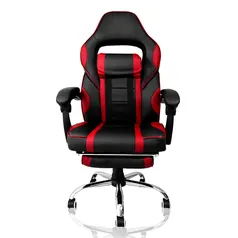 Cadeira Gamer Concórdia Ac-8069 Reclinável Com Detalhes Em Vermelho