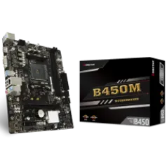 Placa Mãe Biostar B450MH, Chipset B450, AMD AM4, mATX, DDR4