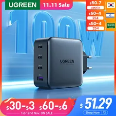 Carregador Super Rápido Ugreen 100w Notebook Smartphone