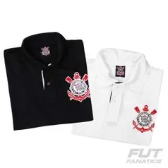 [Futfanatics] Polo Corinthians Branca + Polo Corinthians Preta - por R$100