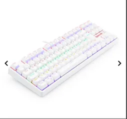 Teclado Mecanico Gamer Redragon Daksa, Rainbow, ABNT2, Switch Marrom, Lunar White, K576W-R PT-BROWN