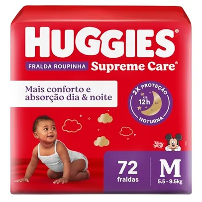 [REC] Huggies Fralda Roupinha Supreme Care M 72 Un