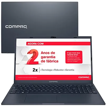 Notebook Compaq Presario 5112 Snapdragon™ 7C 4GB 128GB UFS 15,6”, 15H de Bateria, Windows 11, Azul Escuro - 2 ANOS DE GARANTIA DE FÁBRICA