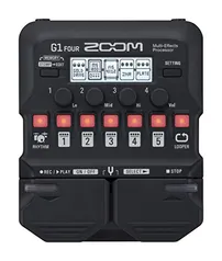 Pedal processador multiefeitos para guitarra Zoom G1 Four, com mais de 60 efeitos embutidos, modelagem de amplificador