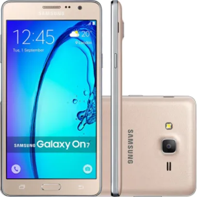 Smartphone Samsung Galaxy On 7 Dual Chip Android 5.1 Tela 5.5" 16GB 4G Câmera 13MP - Dourado por R$648