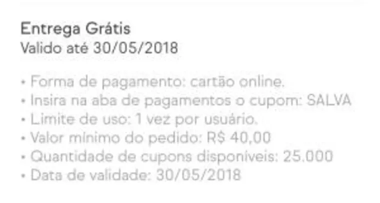 Frete grátis em pedidos acima de R$ 40 no Ifood