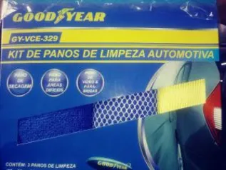 Kit de Panos de Limpeza Automotiva Goodyear - R$6