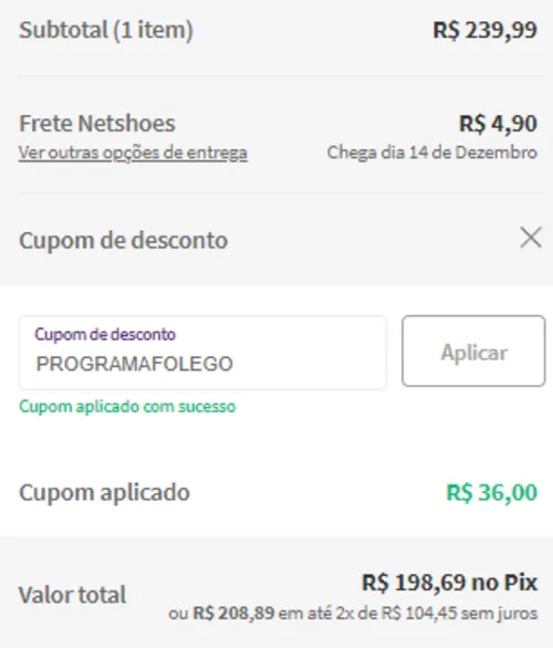 Imagem na descrição da promoção