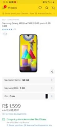 Samsung Galaxy M31 128GB 6GB de RAM | R$1479