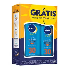 Kit Protetor Solar Nivea Protect & Bronze FPS 30 200ml + 125ml