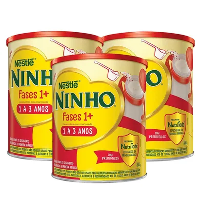 Kit 3x 800g Ninho Fases 1+ Fórmula Infantil