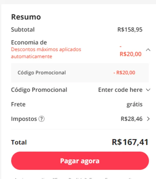 Imagem na descrição da promoção