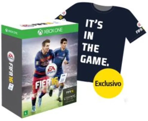 Fifa 16 - Ed. Exclusiva - Inclui Camiseta - Xbox One por R$ 27