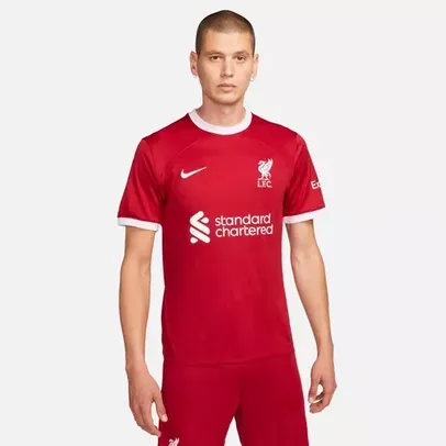 Camisa Nike Liverpool I 2023/24 Torcedor Pro Masculina (Tam P ao 3G)