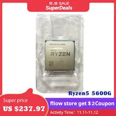 [11.11] Ryzen 5 5600G - 3.9GHz - Sem Cooler