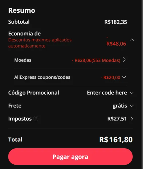 Imagem na descrição da promoção