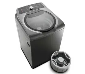 Lavadora Brastemp 15kg Double Wash Grafite Metálico com Ciclo Edredom | R$2.415