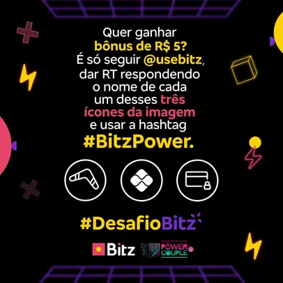 Desafio #BitzPower: ganhe R$5 de cashback