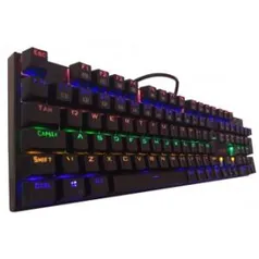 Teclado Mecânico Gamer Redragon Rudra Rainbow, Switch Outemu Blue, ABNT 2 | R$ 130