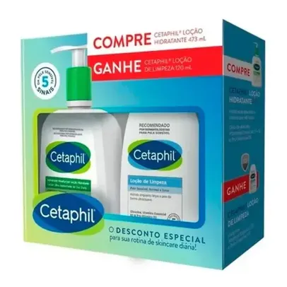 Cetaphil Creme Hidratante 473g + Loção de Limpeza 120ml