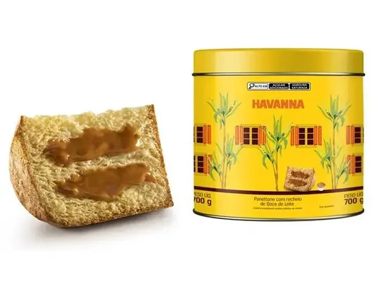 (Primeira compra) Panettone Havanna Lata Recheado de Doce de Leite 700G 