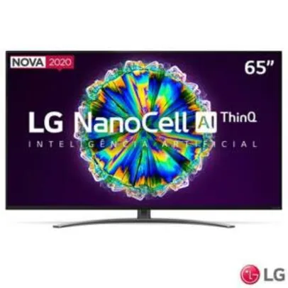 Smart TV 4K LG LED 65” com IPS NanoCell, Dolby Atmos® e Wi-Fi - 65NANO86SNA R$4999