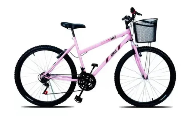 Saindo por R$ 593,34534: Bicicleta Feminina Forss Anny Aro 26 C/cestinha 18 Marchas | Pelando
