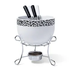 Aparelho de Fondue Cerâmica Branco 6 peças - Brinox 1256/105