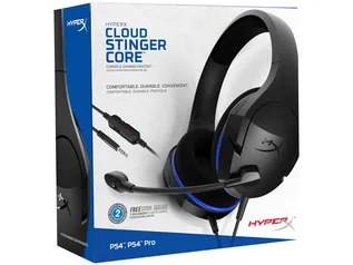 Headset Gamer HyperX Cloud Stinger Core, P3, Drivers 40mm, PC, PS5 e PS4, Black/Blue, HX-HSCSC-BK