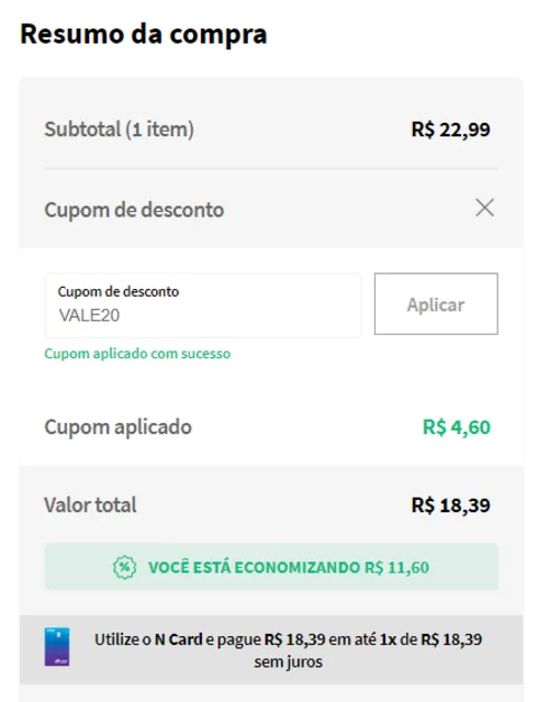 Imagem na descrição da promoção