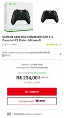 [CC 1x + CUPOM R$ 210,60] Controle Xbox One S Preto