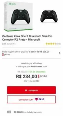 [CC 1x + CUPOM R$ 210,60] Controle Xbox One S Preto
