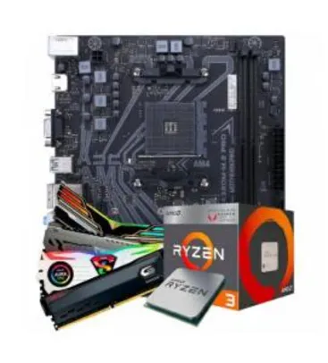 Kit Upgrade, AMD Ryzen 3 2200G, Colorful A320M-M.2 PRO V15 - R$1319