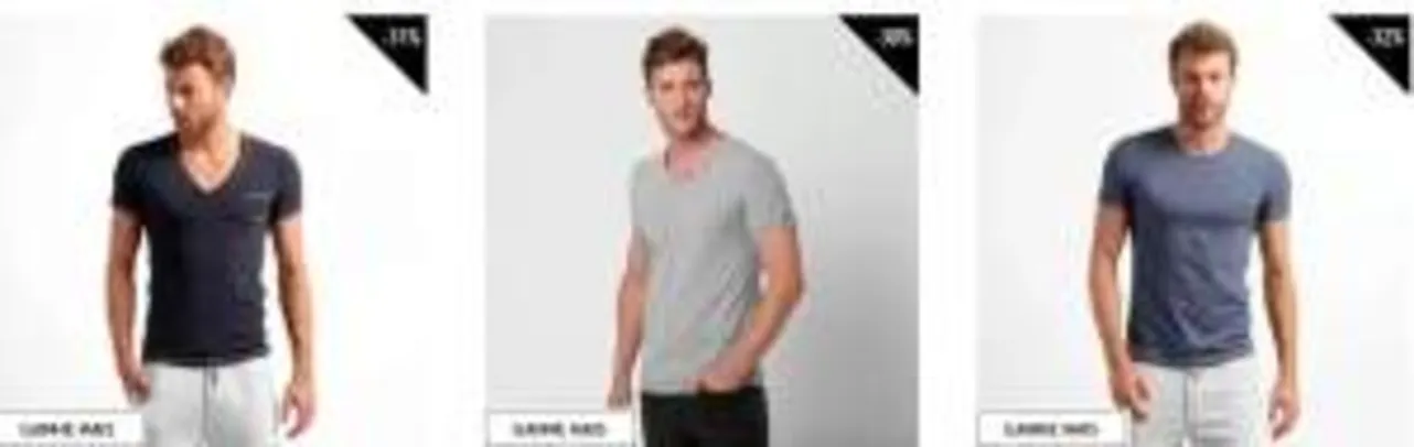 [Zattini] 2 camisetas masculinas Diesel ou Colcci - R$120