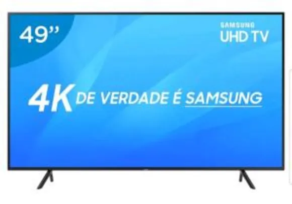 Smart Tv 4k LED 49 Samsung NU7100 Wi-Fi HDR conversor digital 3 HDMI 2 USB