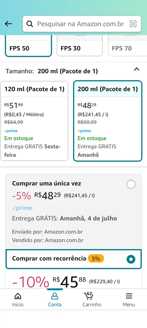 Imagem na descrição da promoção