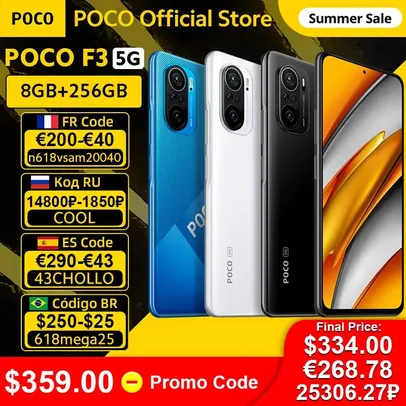 Smartphone POCO F3 8/256 - R$1.792