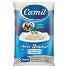 Arroz Agulhinha Tipo 1 CAMIL Pacote 5kg