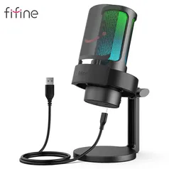 FIFINE USB Microphone para Gravação e Streaming