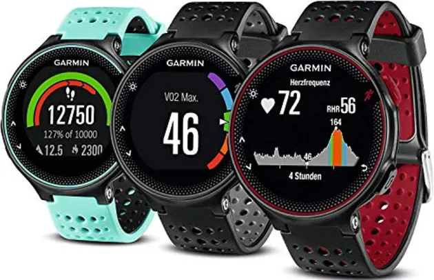 Relógio com Monitor Cardíaco Embutido Garmin Forerunner 235 Preto com Bluetooth e GPS | R$1.479