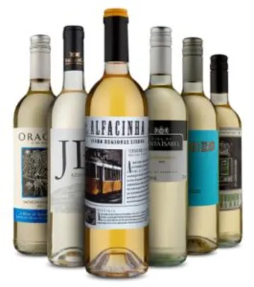 Kit de vinhos Só Brancos (6 garrafas) na Vinho Fácil - R$99