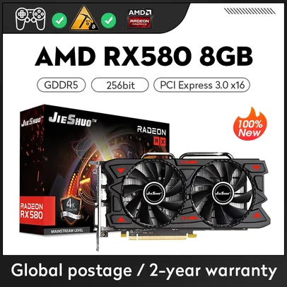 Placa de vídeo RX580 8GB JieShuo Gaming