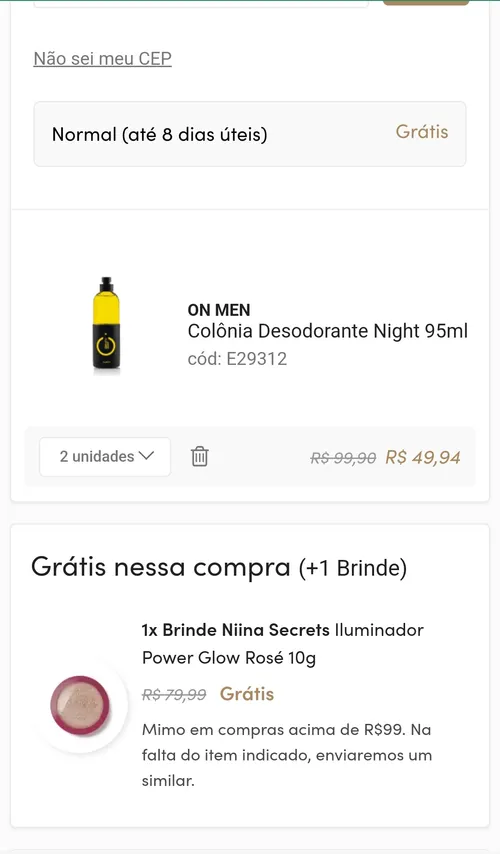 Imagem na descrição da promoção