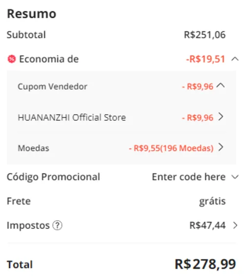 Imagem na descrição da promoção