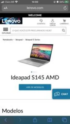 Notebook Lenovo Ideapad AMD R$3.149
