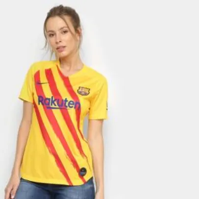 Camisa do Barcelona Senyera 19/20 Nike Edição Limitada - Feminina | R$86