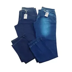 [AME R$ 94 ] Kit c/ 2 Calças Jeans Masculina Extra Grande Tradicional (Tam. 50 54 e 56)  Outros Kits com links na descrição