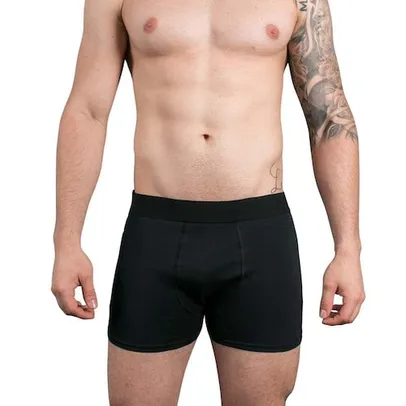 Kit 10 Cuecas Boxer Box Cotton Algodão Lisa Básica Casual Confortável