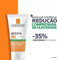 Protetor Solar Facial La Roche-Posay FPS80 Anthelios Airlicium Antioleosidade Controle e Redução da Oleosidade Textura Gel Creme Toque Seco - 40g